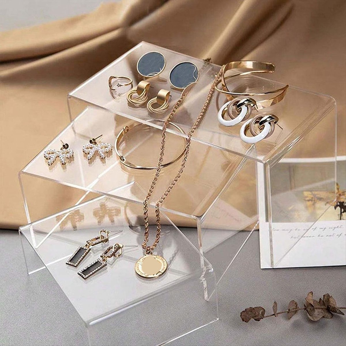 8 Pcs 2 Set Small Acrylic Rise - огляд і ціна Display Risers Set