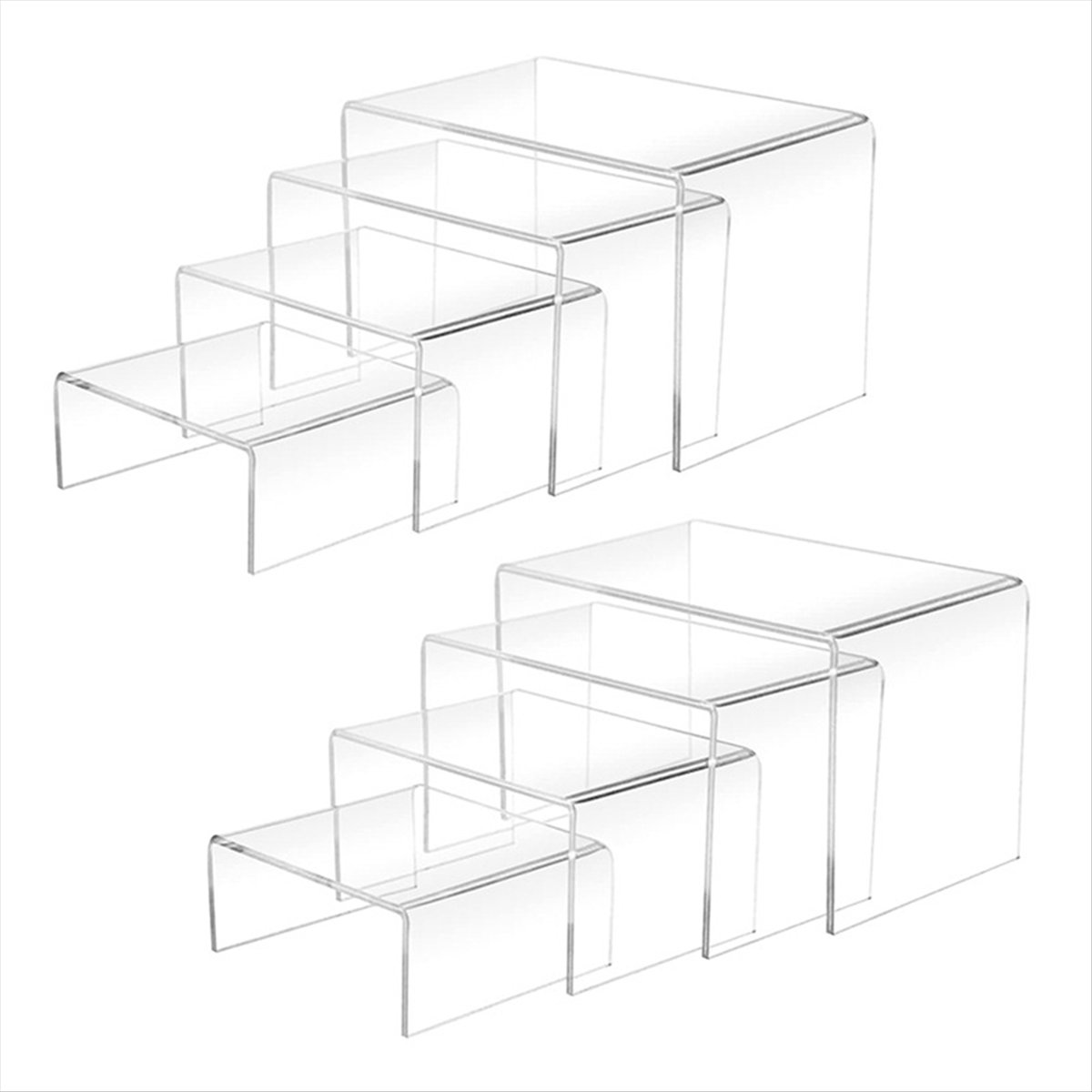 8 Pcs 2 Set Small Acrylic Rise - огляд і ціна Display Risers Set