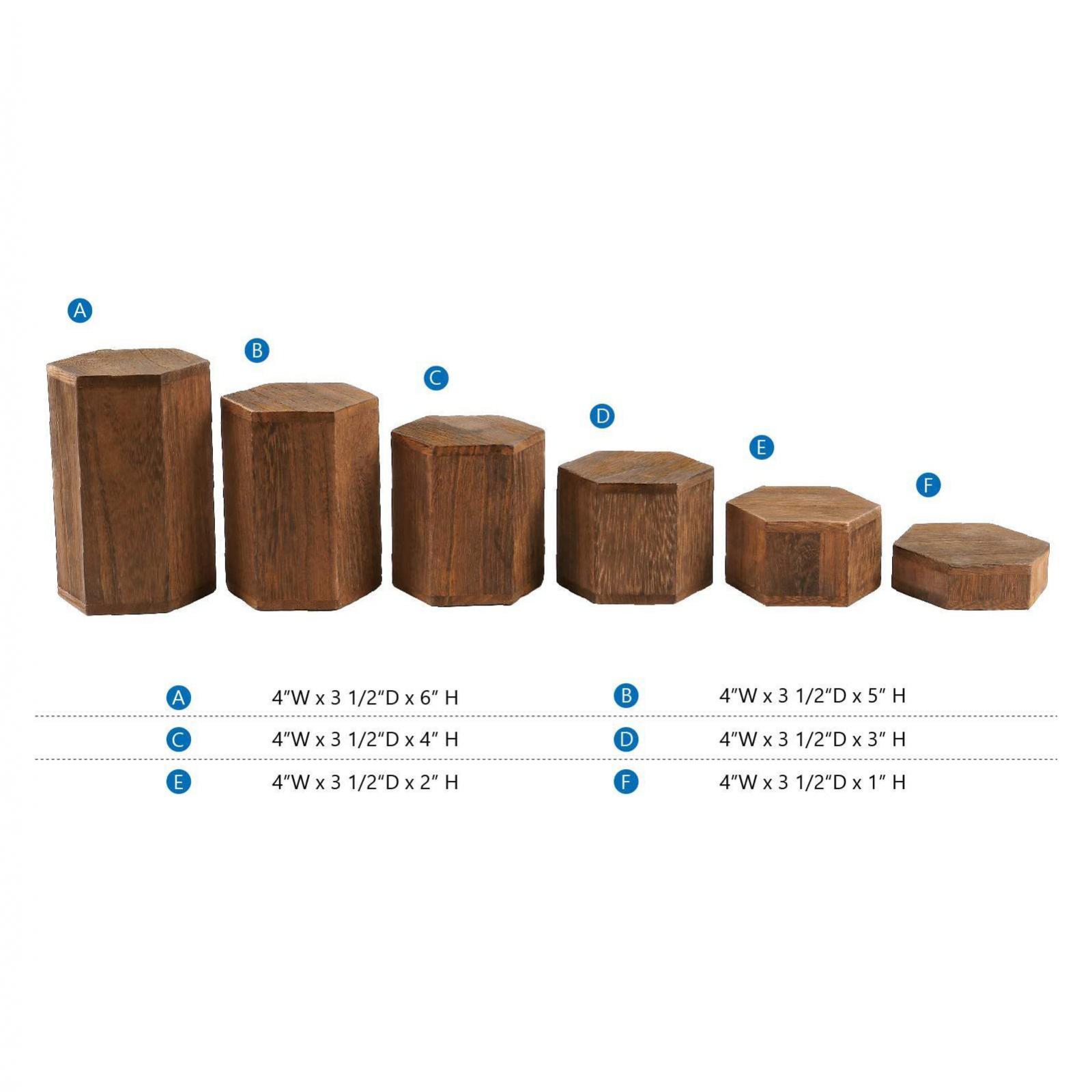 6 Pieces Hexagonal Display Blo - огляд і ціна Display Risers Set