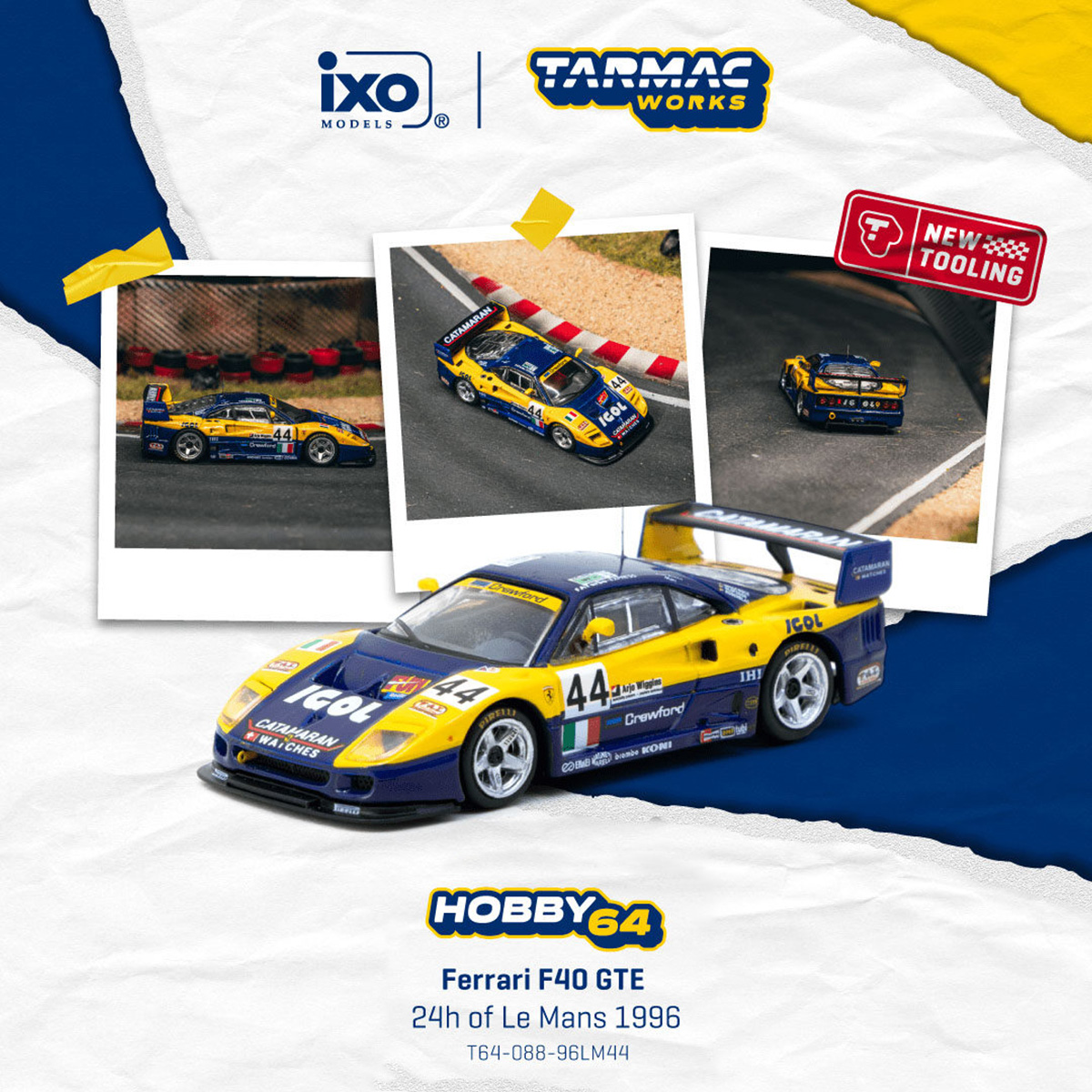 In Stock TW 1:64 Ferrari F40 G - огляд і ціна Die Cast Car 1 64