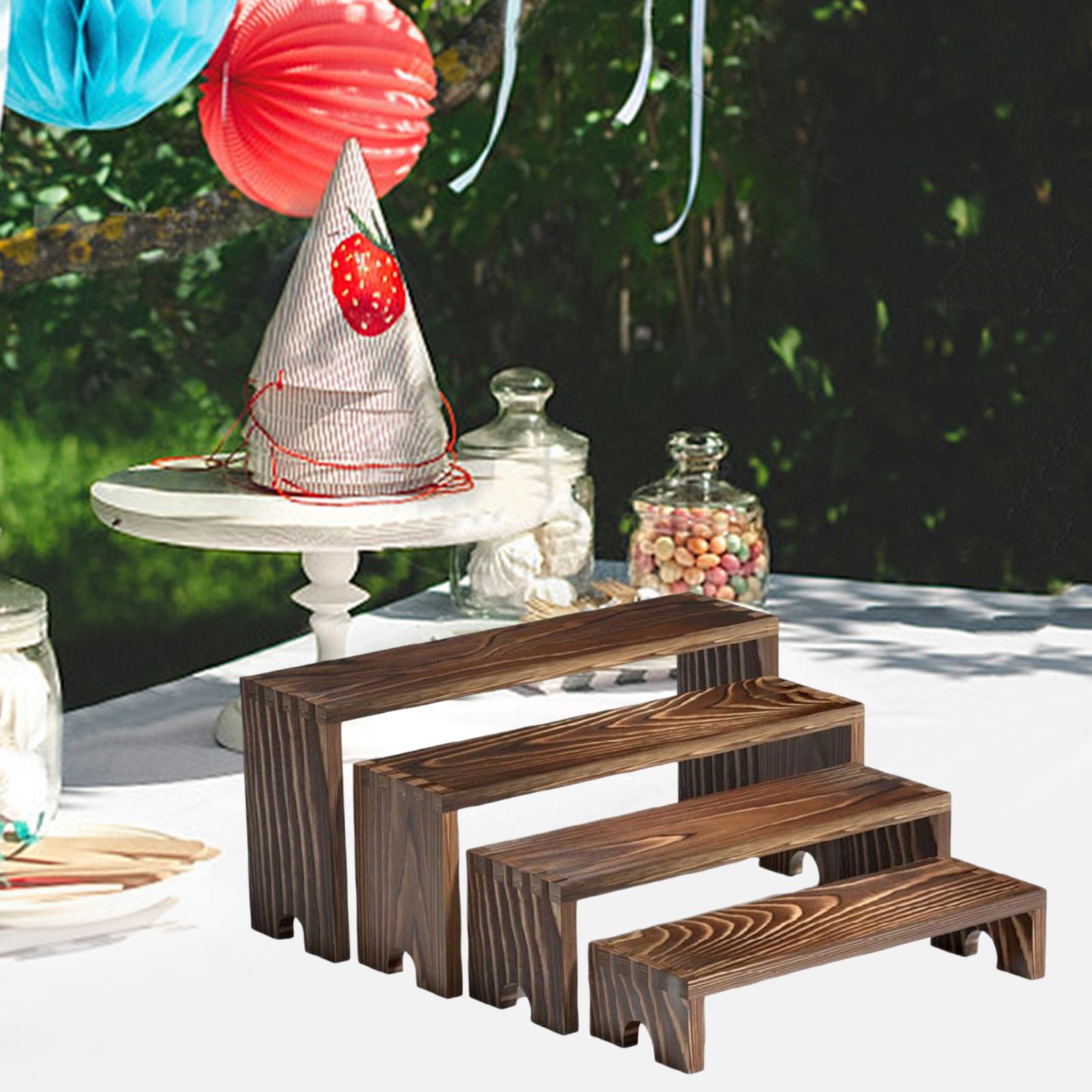 4x Wooden Riser Cupcake Stand  - огляд і ціна Display Risers Set